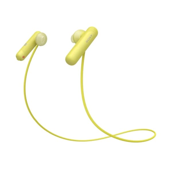 Sony WI-SP500 in-ear trådlösa hörlurar med mikrofon – Gul