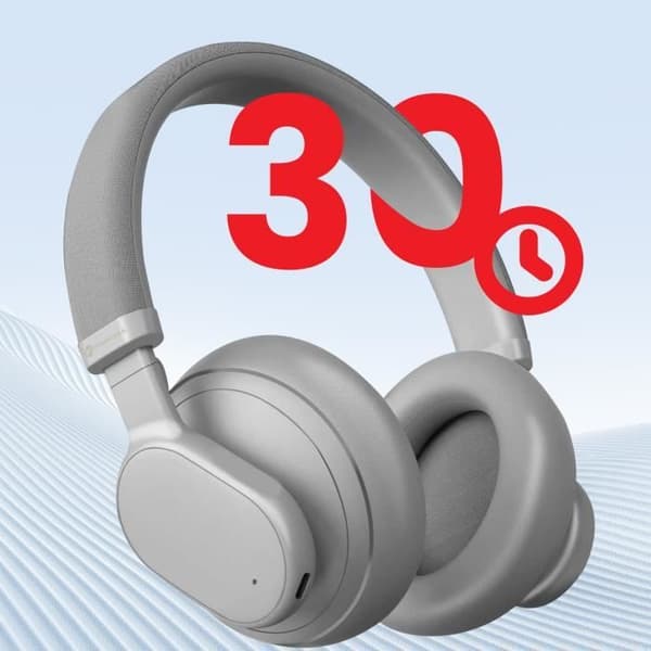 Bluetooth-hörlurar - FORCELL - Touch Beat - Brusreducering - 30 timmars batteritid - Grå