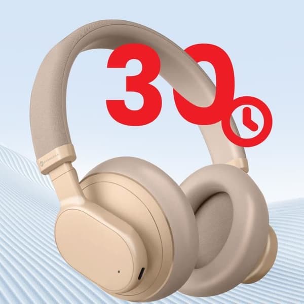 Bluetooth-hörlurar - FORCELL - Touch Beat - Brusreducering - 30 timmars batteritid - Beige