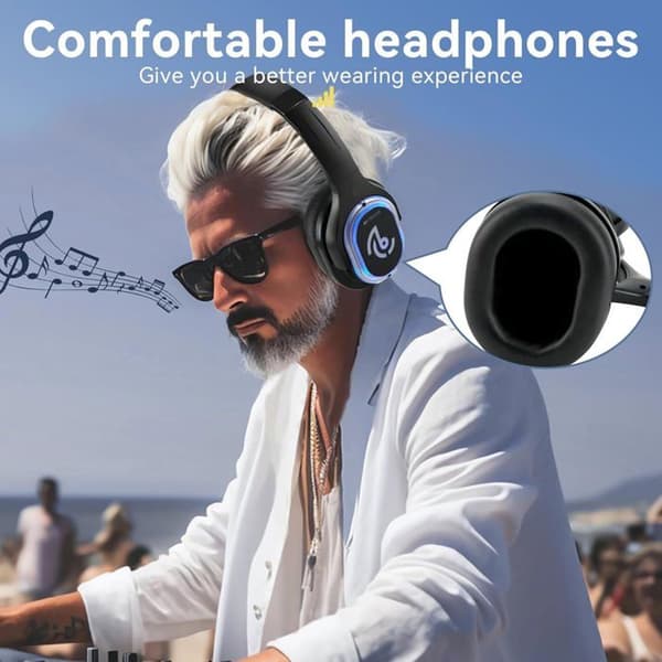 Reteness TA004 Silent Disco Starter Kit, Trådlösa hörlurar för TV, 3 kanaler, 200M, 20 headset, Disco hörlurar för fester