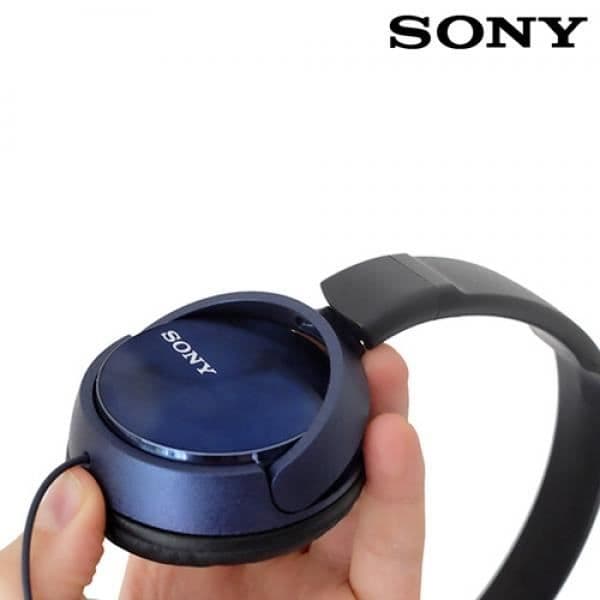 Hörlur - Sony - MDRZX310L.AE - Blå - Över örat - Trådad - NFC