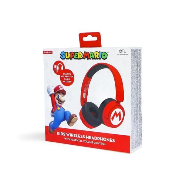 Bluetooth-hörlurar junior - SUPERMARIO - M-logotyp - Röd - Trådlös - 500mAh