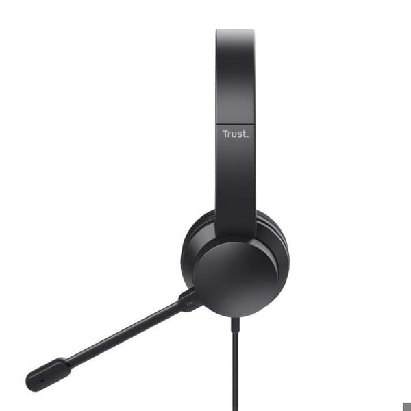 Trust Ayda USB + USB-C-headset med ENC-mikrofon, 65 % återvunnen plast, brusreducerande mikrofon, trådbundet PC-headset