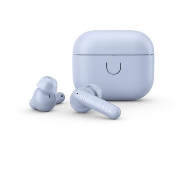 Trådlösa Bluetooth-hörlurar - Urban Ears BOO TIP - Slightly Blue - 30 timmars batteritid - Ljusblå