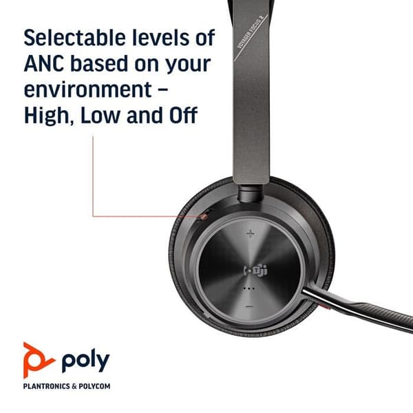 HP Poly Voyager Focus 2 Microsoft Teams-certifierade USB-C-headset