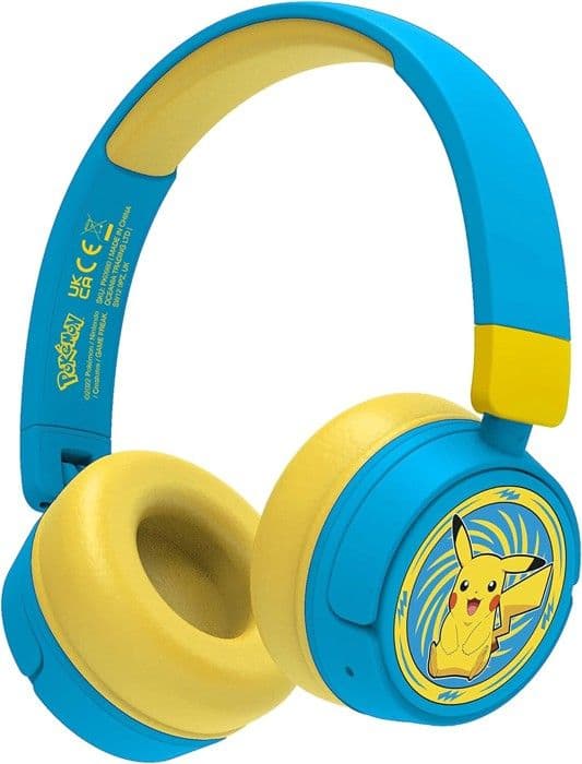 Pokemon Pikachu trådlösa hörlurar - OTL - Justerbara med mikrofon - Uppladdningsbart batteri - Bluetooth 5.0