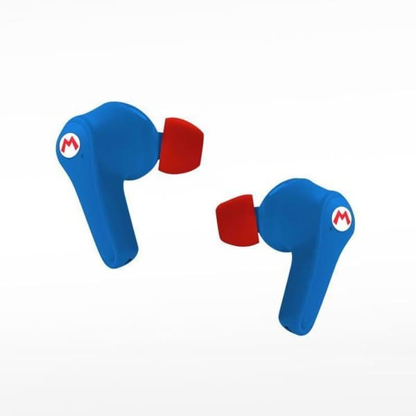 Trådlösa hörlurar - Nintendo - Super Mario - Bluetooth V5.0 - 6h batteritid - Blått laddningsfodral