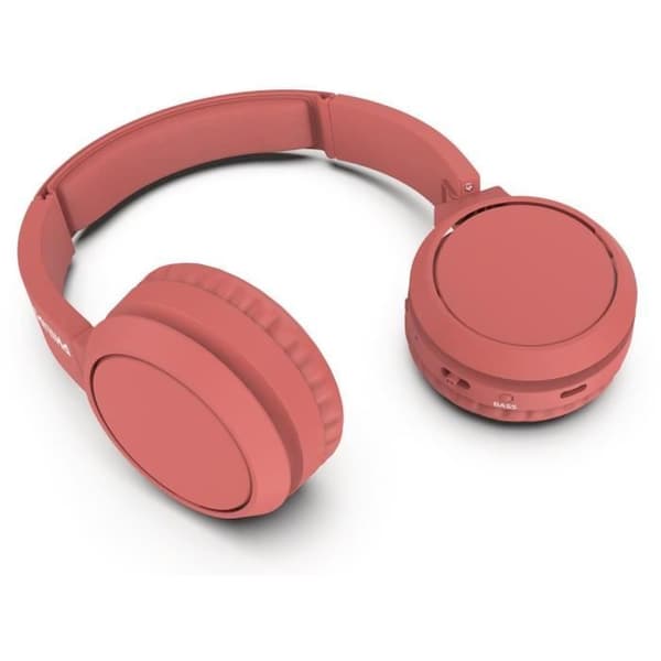Philips TAH4205RD - Trådlösa hörlurar - Supra aural - Bluetooth - 32 mm drivare - Autonomi på 29h - USB-C - Korall