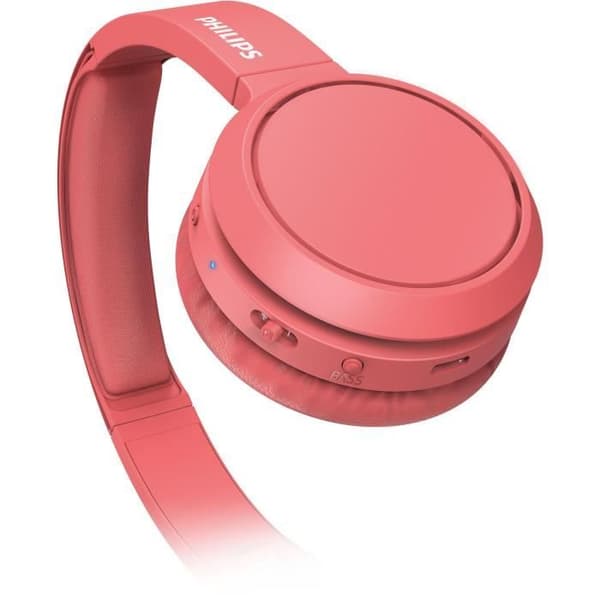 Philips TAH4205RD - Trådlösa hörlurar - Supra aural - Bluetooth - 32 mm drivare - Autonomi på 29h - USB-C - Korall