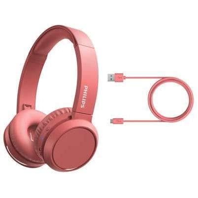 Philips TAH4205RD - Trådlösa hörlurar - Supra aural - Bluetooth - 32 mm drivare - Autonomi på 29h - USB-C - Korall