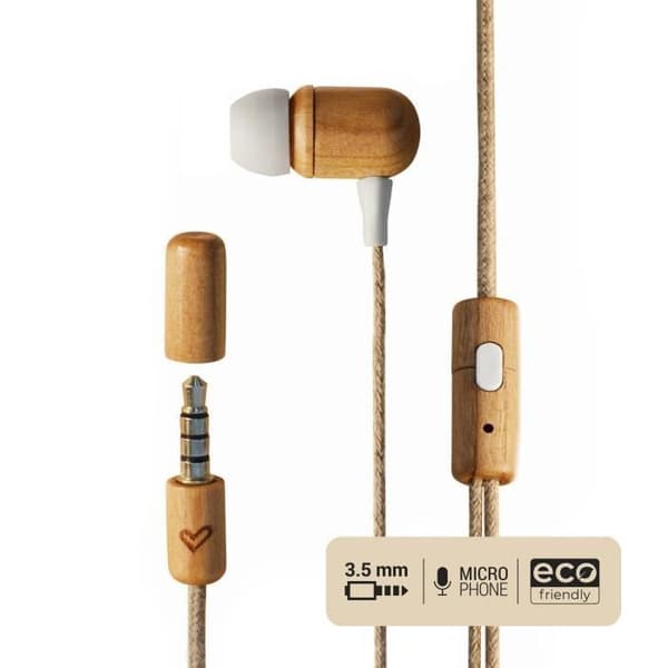 Energy Sistem hörlurar med mikrofon Eco Wood