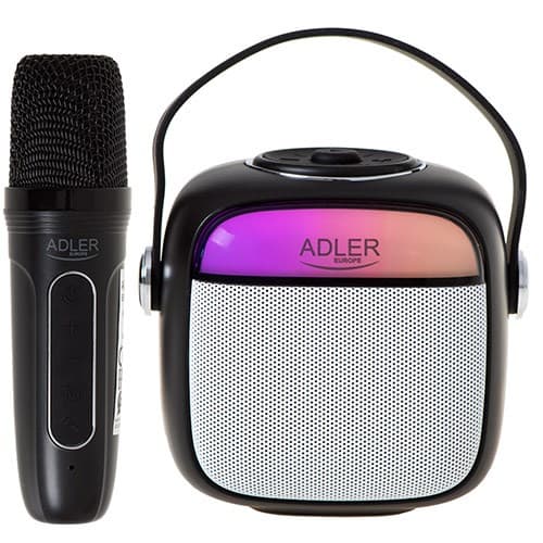 Adler AD 1199 svart karaokehögtalare med mikrofon - SD/USB/AUX/Bluetooth