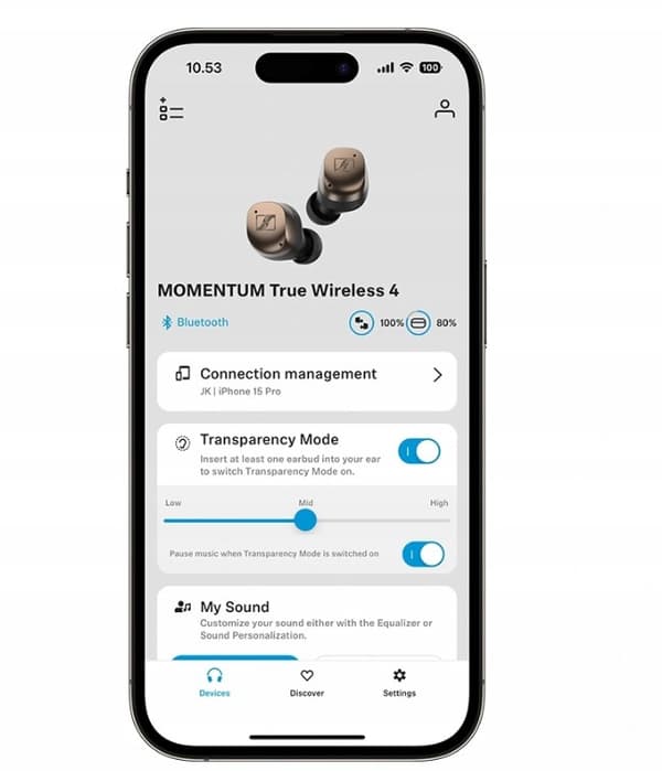 Sennheiser Momentum True Wireless 4 hovedtelefoner - Sort Cooper
