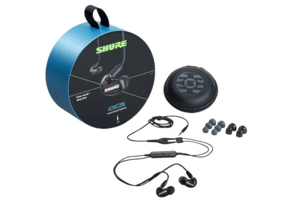Shure AONIC 215 - in-ear hörlurar med enkel givare och 3,5 mm kabel (svart)