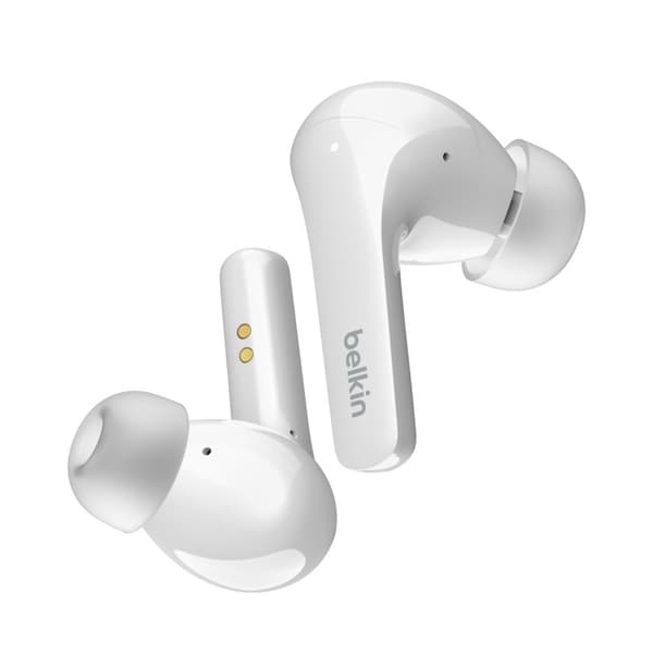 Belkin SOUNDFORM Flow Headset Langattomat korvapuhelut/musiikki USB Type-C Bluetooth Valkoinen