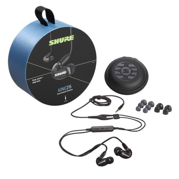 Shure AONIC 215 Wired Sound Isolating™ hörlurar - Svart