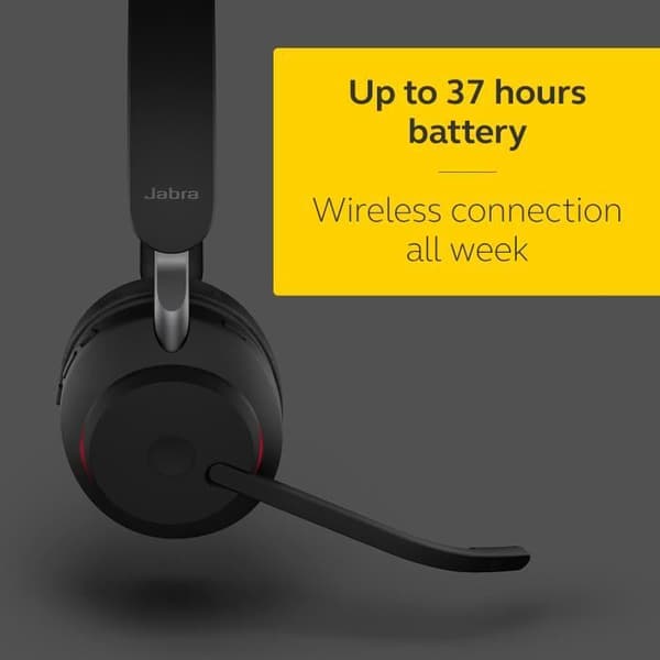 Trådlösa hörlurar - JABRA - Evolve2 65 - USB-C UC Mono - Bullerdämpande - In-ear - Svart