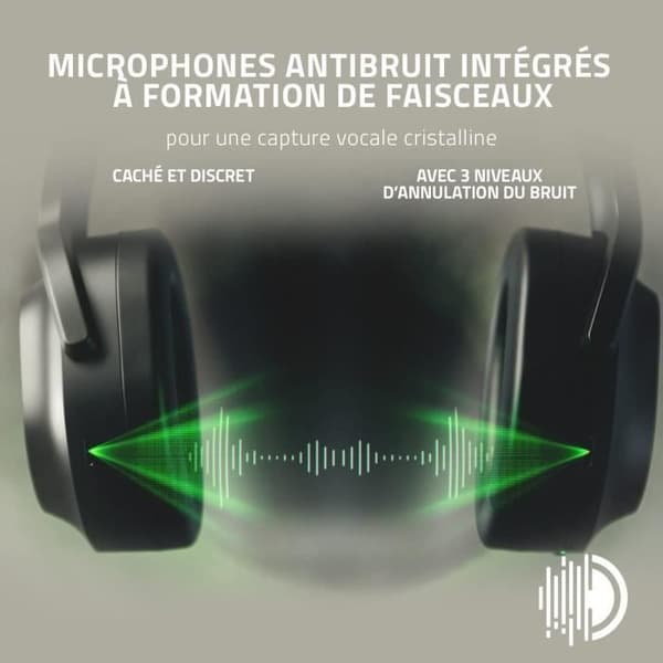 Razer BARRACUDA PC-headset Trådlöst spelheadset för flera plattformar för PC och mobila enheter
