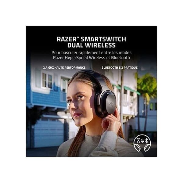 Razer BARRACUDA PRO PC Headset - Trådlöst spelheadset med aktiv brusreducering
