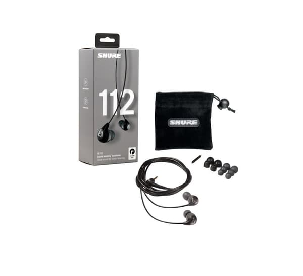 Shure SE112-GR hörlurar Trådbundna in-ear samtal/musik Svart, grå