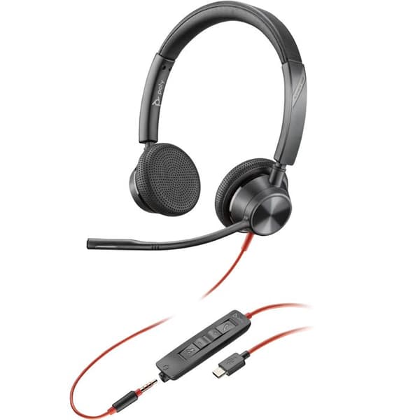 Hörlurar - HP - Blackwire 3325 - USB-C - 3.5mm - Trådbunden - Inbyggd mikrofon