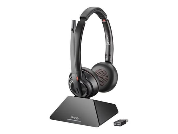 Mikrohörlurar - HP - Poly Savi 8220 - DECT/Bluetooth - trådlös - Aktiv brusreducering