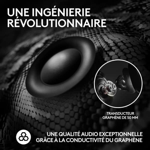 Gaming headset - Trådlös - Logitech G - Pro X 2 - Med mikrofon - Svart