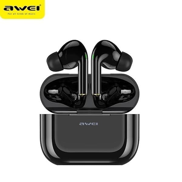 AWEI Bluetooth 5.0 T29 TWS kuulokkeet + telakointiasema musta/musta