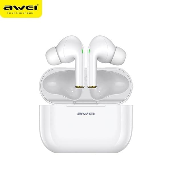 AWEI Bluetooth 5.0 T29 TWS kuulokkeet + telakointiasema valkoinen/valkoinen