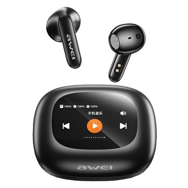 AWEI Bluetooth 5.4 TP97 TWS kuulokkeet + telakointiasema musta/musta