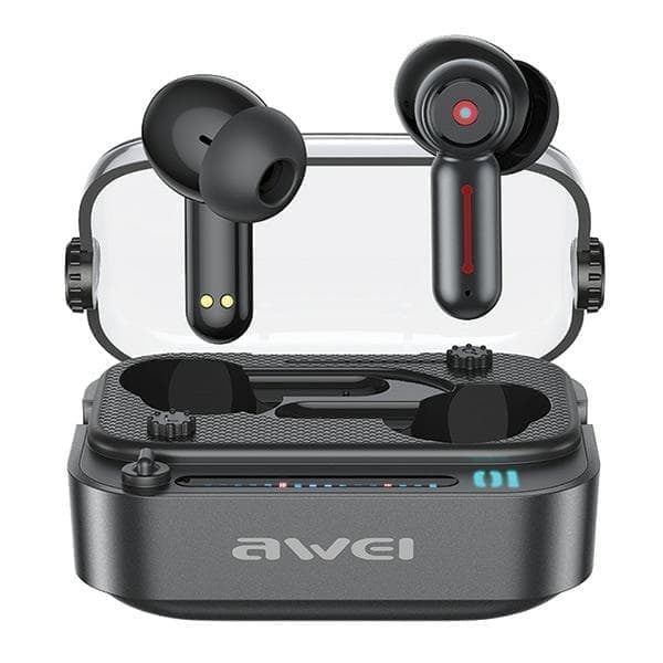 AWEI Bluetooth 5.3 T58 ANC kuulokkeet + telakointiasema musta/musta