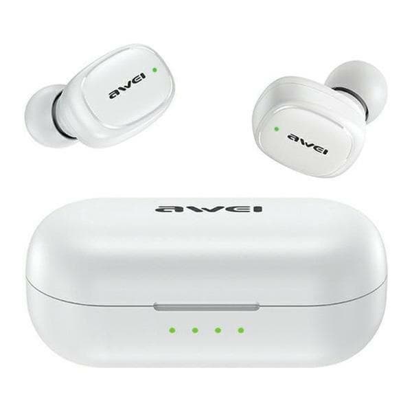 AWEI Bluetooth 5.1 T13 Pro TWS kuulokkeet + telakointiasema valkoinen/valkoinen
