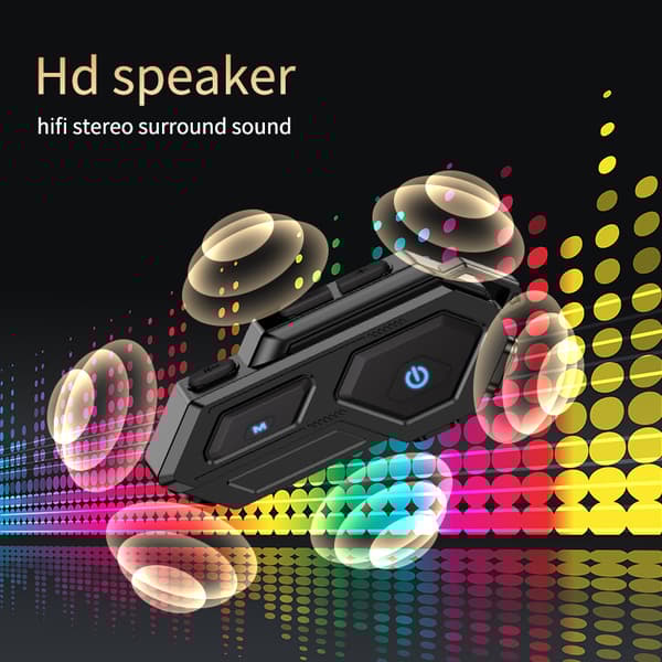 INF C8 Motorcykelhjelm Headset med Mikrofon - Sort C8 soft and hard mic