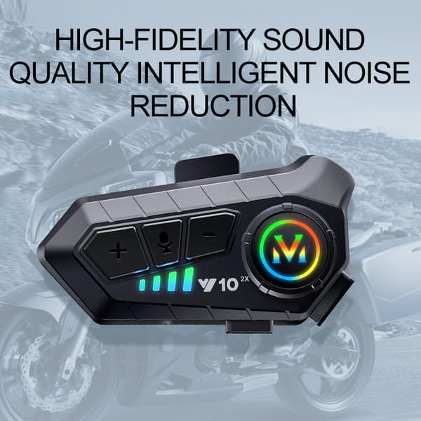 INF Bluetooth Helmet Headset mikrofonilla, musta Soft+Hard Mic