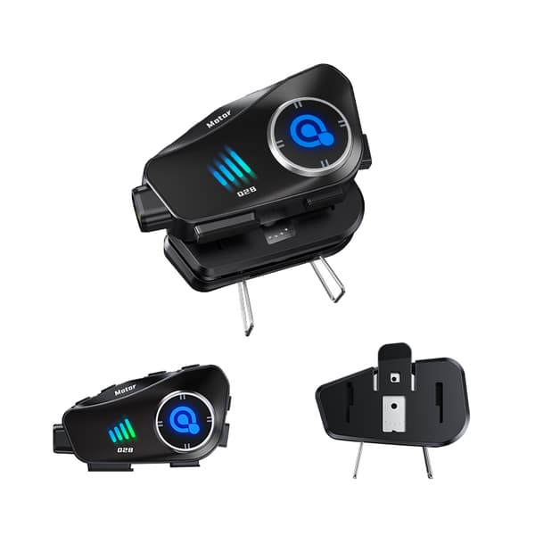 INF Hjälm Bluetooth Headset 2-i-1 Soft+Hard Mic, Svart 0