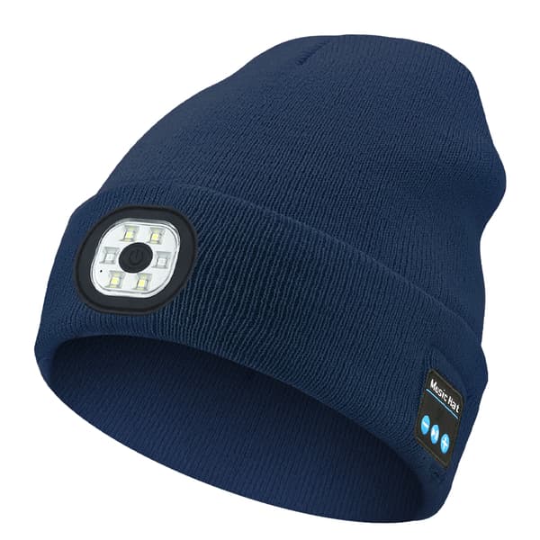 INF Bluetooth Musik Stickad Mössa Blå