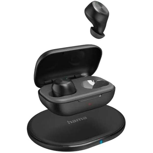 Hama True Wireless In-Ear-hörlurar - Bluetooth - 12 timmars batteritid - Stänktålig