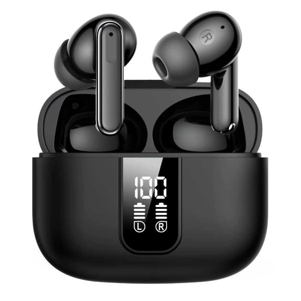 Trådlösa TWS Bluetooth Hörlurar 20 Timmar ANC ENC BT 5.3 Svart