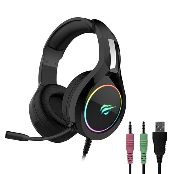 Spelhörlurar Havit GAMENOTE H2232D RGB USB+3.5mm