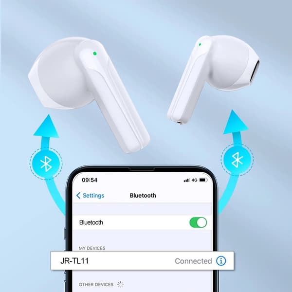 Joyroom TWS Bluetooth 5.3 Trådlösa Hörlurar - Vit