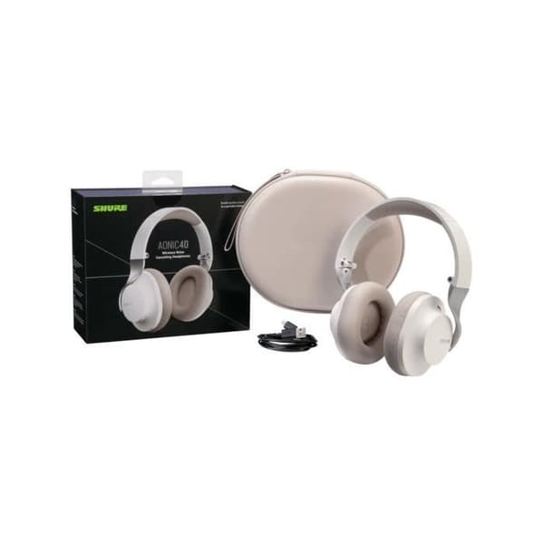 Bluetooth-hörlurar - Shure - Aonic 40 - Vit - Aktiv brusreducering - On-ear