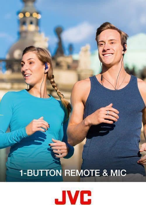 Sporthörlurar - JVC - HA-EBR25-B-E - In-ear - Svettsäkra - Kabelansluten