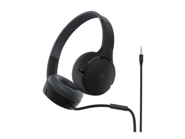 Hörlurar - Belkin - Soundform Mini - Trådad - Över-örat - Svart/Vit