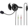 Miniatyrbild 1 av 4: Micro-headset PC - HAMA - NHS-P100 - Kabel - Stereo - Supra-aural svart