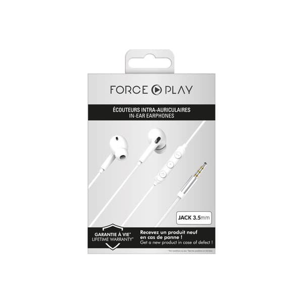 Force Play Vita 3,5 mm-uttag trådbundna hörlurar - LIVSTIDSGARANTI