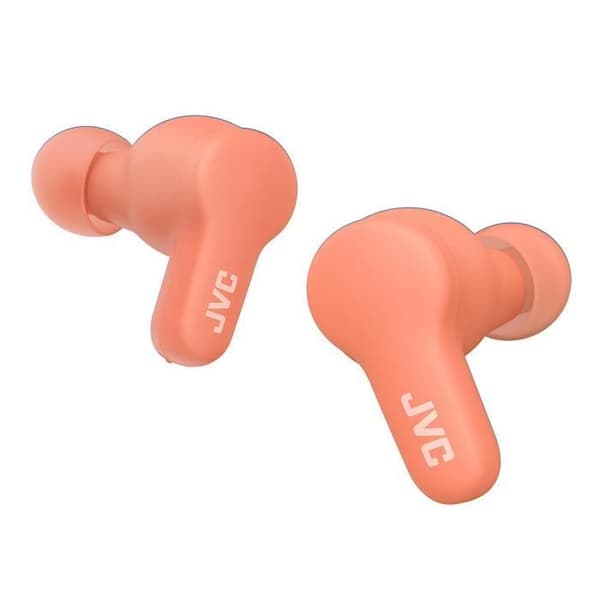 JVC HA-A7T2 Peach rosa - Gumy True Wireless IPX4 in-ear hörlurar - Bluetooth 5.3 - Integrerad mikrofon - Batteritid 7 + 18 timmar