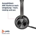 Miniatyrbild 3 av 3: Trådlös headset - HP - Voyager Focus 2 UC MC - Bluetooth/USB - Inbyggd mikrofon - Bulleravstängning