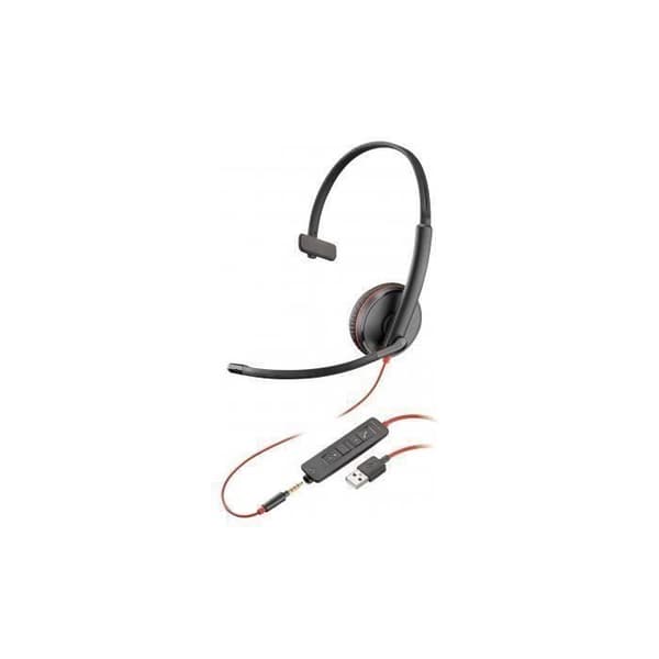 PLANTRONICS Blackwire C3215 trådbundna headset - USB-A+jack - Pannband - Volymjustering
