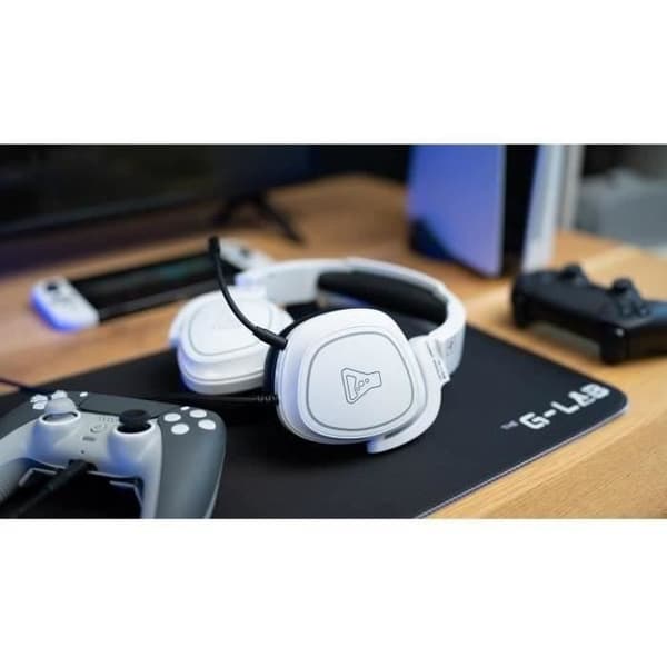 Wired Gaming Headset - The G-Lab - KORP RADIUM - Mikrofon - RGB - Vit