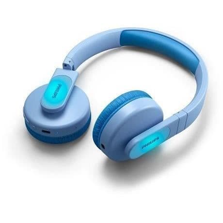 PHILIPS TAK4206BL / 00 - Trådlösa on-ear hörlurar för barn - Upplysta koppar - Föräldrakontroll - &lt;85 dB - Blå